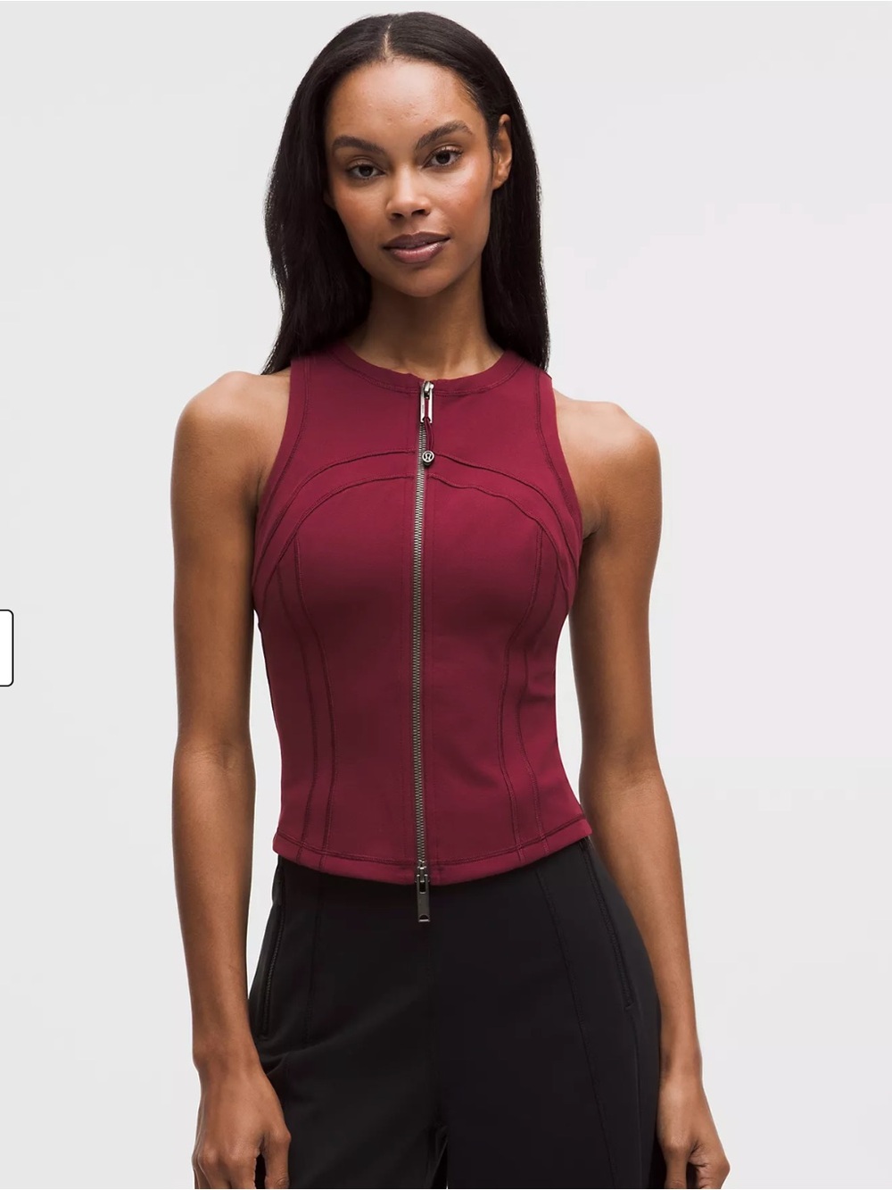 Define Full Zip Tank Top Luon